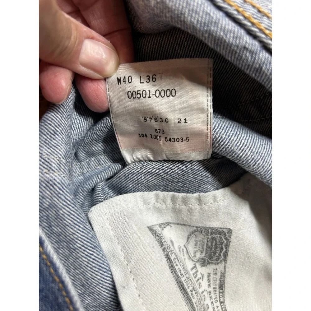 Levi's 501 XX Original Fit Jeans Men's 40x36 Button Fly Straight Leg Y2K USA